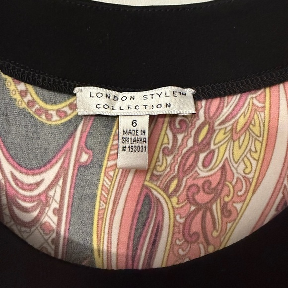 London Style Multicolor Paisley Top - Picture 2 of 2